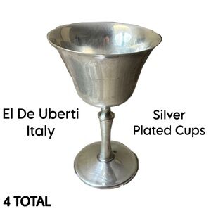 El De Uberti Italy Silver Plated Cups